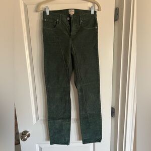Green J. crew corduroy pants